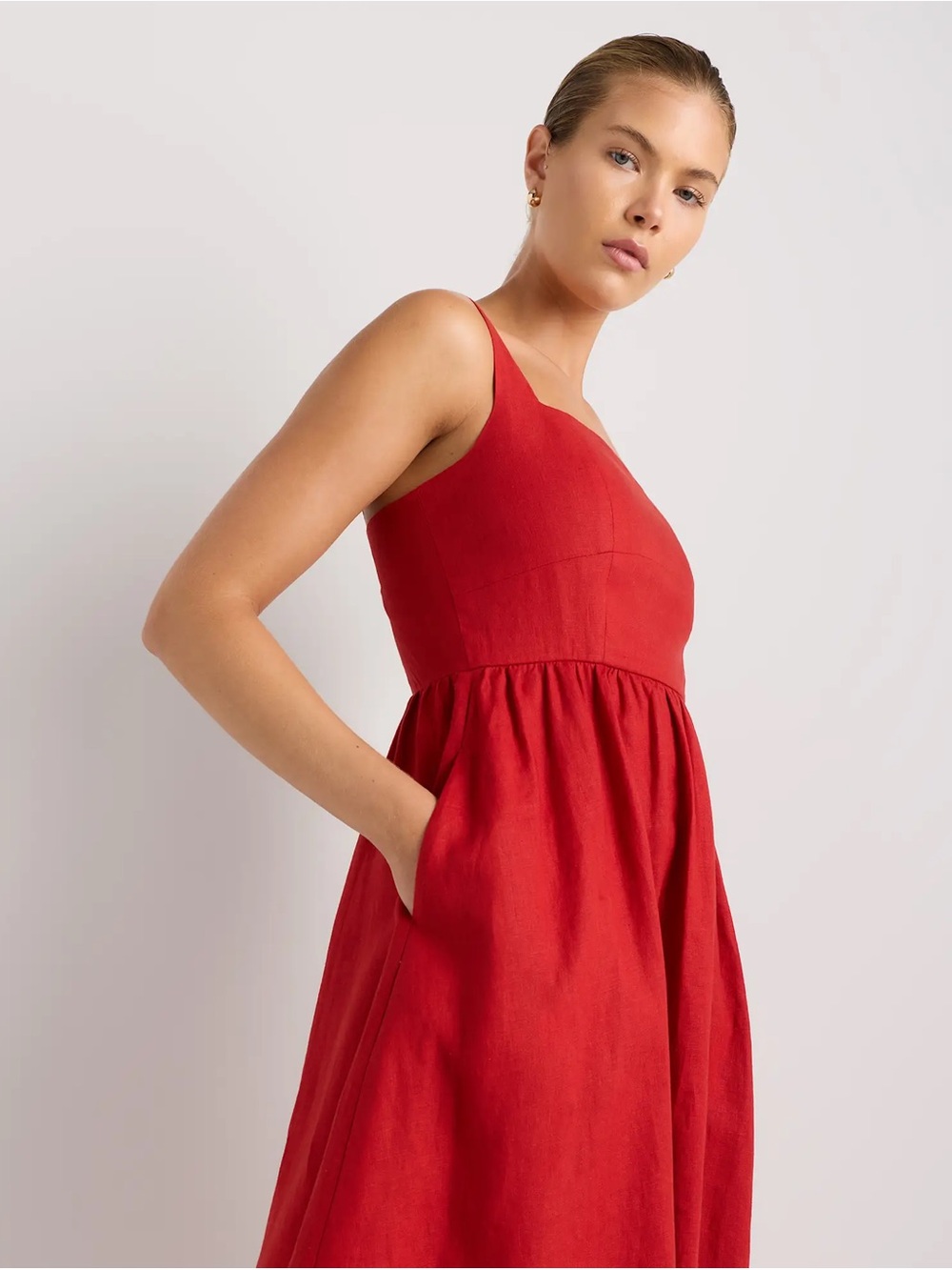 Quince 100% European Linen Fit & Flare Midi Dress NWT | Small - Picture 3 of 9